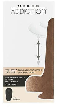 Naked Addiction 7.5" Rotating & Thrusting Vibrating Dong