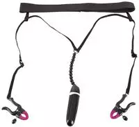 Bad Kitty - String mit Labienklemmen & Vibrator 1 St
