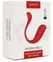 Svakom Vibro-Ei mit App-Steuerung und 11 Modi Phoenix Neo 2, &Oslash; 3,4 cm, Rot