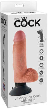 Pipedream King Cock 7 inch Vibrator with Balls