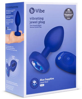 b-Vibe Vibrating Jewel Plug L/Xl Navy - 4#5 cm