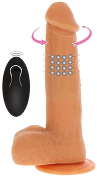 ToyJoy Rotating Beads Vibrating Dildo Light skin tone