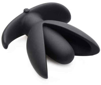 XR Brands Sprouted 10X Silicone Vibrating Anchor Anal Plug - Black