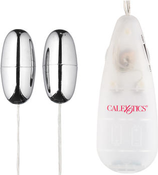CalExotics Pocket Exotics Double Bullet Vibrator silver