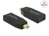 DeLock Adapter Mini DisplayPort 1.2 Stecker an HDMI Buchse 4K Passiv, schwarz,