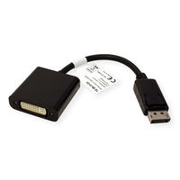 Value DisplayPort / DVI Adapterkabel DisplayPort Stecker, DVI-D 24+1pol. Buchse 0.15