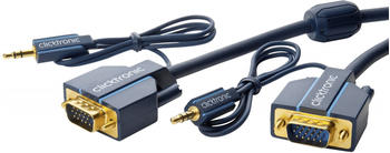 Clicktronic 70130 Casual VGA und Audio-Verbindungskabel (2,0m)