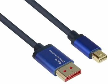 Good Connections DisplayPort 1.4 auf Mini DisplayPort Kabel 8K UHD-2 / 4K UHD Alu blau (4824-SF010B)