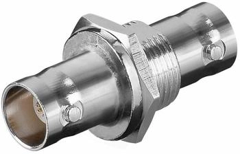 Goobay BNC-Buchse zu BNC-Buchse Adapter für Gehäusemontage Silber (11365)