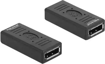 DeLock DisplayPort 1.2 Adapter Buchse zu Buchse Gender Changer schwarz mit Pin 20 (66643)