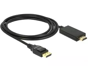 DeLock Adapterkabel DisplayPort zu HDMI-A schwarz 2 m (85317)