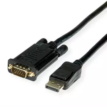 Value DisplayPort zu VGA Adapterkabel Schwarz 1 m (11.99.5800)