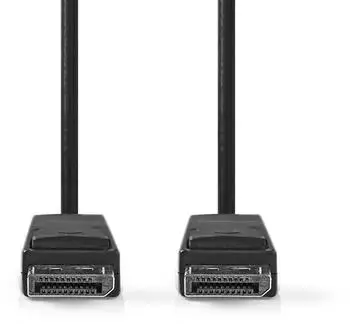 Nedis DP Male/Male 4K 60 Hz Nickel-Plated Cable (3 m) Black