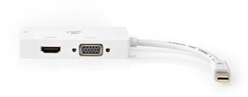 Nedis DP to DVI-D + VGA + HDMI Adapter Black