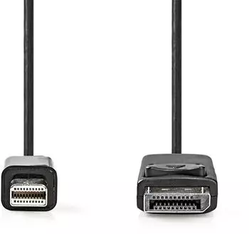 Nedis Mini DP Male/Male 4K Cable (2 m) Black