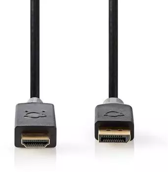 Nedis DP to HDMI Cable (2 m) Anthracite