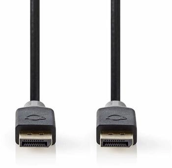 Nedis DP 1.4 Male/Male 4K 60Hz Gold-Plated Cable (2 m) Anthracite/Grey