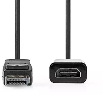 Nedis DP Male to HDMI Female Adapter (20 cm) Black