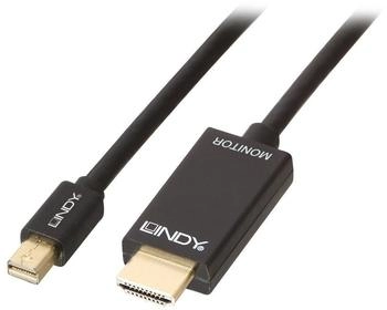 Lindy Mini DisplayPort to HDMI 4K 30 Hz Cable (3 m) Black