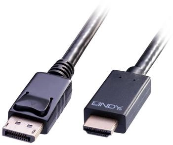 Lindy DisplayPort to HDMI 4K 30 Hz Cable (2 m) Black
