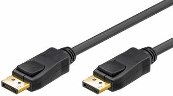 Goobay DisplayPort 1.2 Gold-Plated Male/Male 4K Cable (3 m) Black
