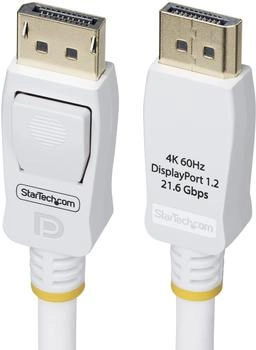 StarTech DisplayPort 1.2 Certified VESA 4K 60 Hz Lockable Cable (1.8 m) White
