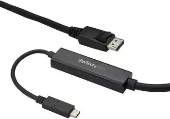 StarTech USB-C to DisplayPort 4K 60 Hz Male/Male Straight Cable (3 m) Black