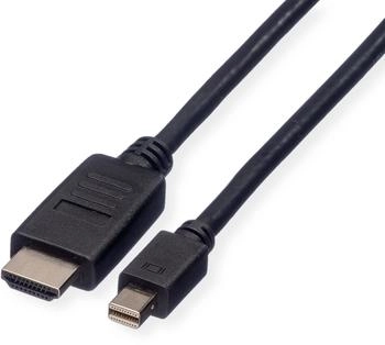 Roline Mini DisplayPort 1.1 to HDMI A 1080p 60 Hz Cable (4.5 m) Black