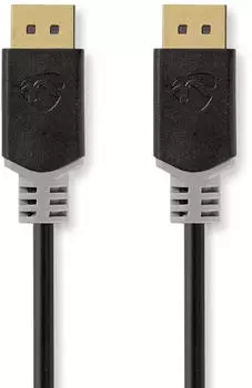 Nedis DisplayPort M/M 8K 60 Hz (2m) Anthracite Grey