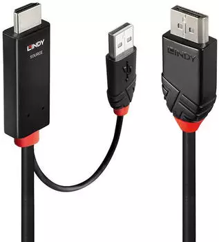Lindy 41498 DisplayPort HDMI M/M 4K 60 Hz (1m)