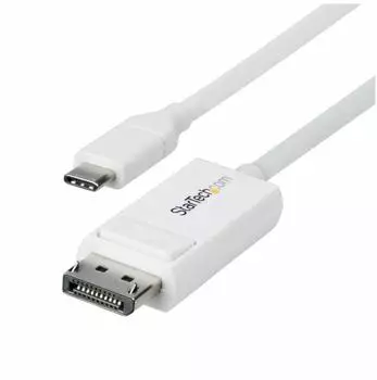 StarTech USB-C zu DisplayPort 1.2 Kabel, bidirektional, 4K 60Hz, 2m, wei&szlig; (CDP2DP2MBW)