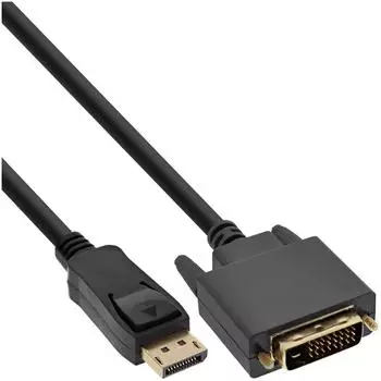InLine DisplayPort zu DVI Konverterkabel, schwarz, 1,5m (17114)