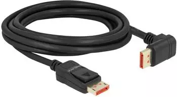 DeLock DisplayPort 1.4 Kabel, gerade zu 90&deg; oben gewinkelt, 8K 60Hz, 3m (87056)
