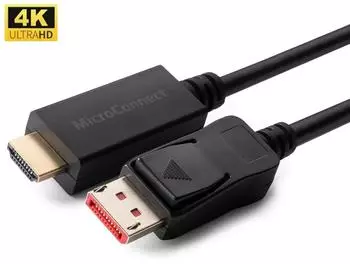 MicroConnect DisplayPort 1.4 auf HDMI 2.0 Kabel 4K 2m (MC-DP-HDMI-2004K)