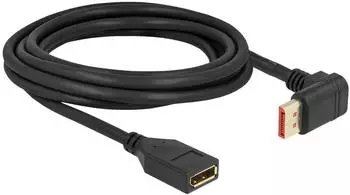 DeLock DisplayPort Verl&auml;ngerungskabel Stecker 90&deg; oben gewinkelt 8K 60Hz 3m (87084)