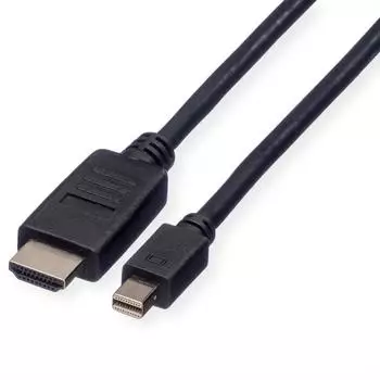 Roline Mini DisplayPort auf HDMI Kabel, ST/ST, schwarz, 1m (11.04.5790)