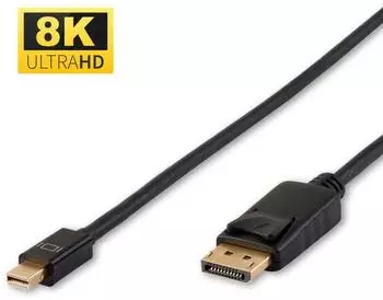 MicroConnect DisplayPort auf Mini DisplayPort Kabel 8K, 1m (DP-MMG-100MBV1.4)