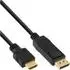 InLine DisplayPort zu HDMI Konverter Kabel, schwarz, 2m, 30er Bulk-Pack (B-17182)