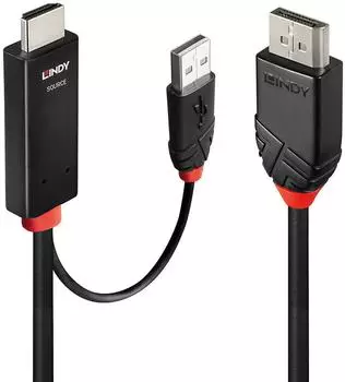 Lindy HDMI auf DisplayPort Adapterkabel 4K 60Hz 3m (41500)