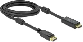 DeLock Adapterkabel DisplayPort Stecker (Verriegelung) zu HDMI Stecker (85957)