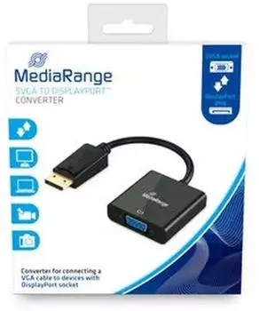 MediaRange VGA auf DisplayPort Konverter 15cm, schwarz (MRCS173)