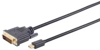 Shiverpeaks Mini DisplayPort 1.2 auf DVI-D 24+1 Kabel, schwarz, 3m (BS10-55045)