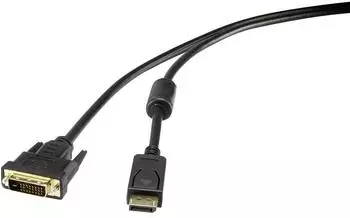 Renkforce DisplayPort auf DVI-D 24+1 Adapterkabel 1m, schwarz (RF-3301142)