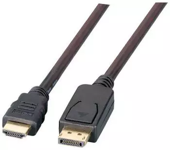 EFB-Elektronik DisplayPort/HDMI Kabel Full HD, A-A, 2m, schwarz (K5561SW.2V2)