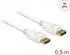DeLock DisplayPort 1.2 Kabel Stecker/Stecker 50cm weiß (85507)