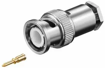 Highlight Led BNC-Stecker Schraubanschluss, vergoldeter Pin, RG58/U (10012775)
