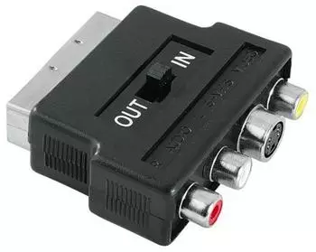 Hama Scart-Adapter Scart-Stecker auf 3x Cinch / S-Video (122238)
