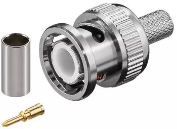 Goobay BNC-Crimpstecker f&uuml;r RG59/U, vergoldeter Pin (11334)