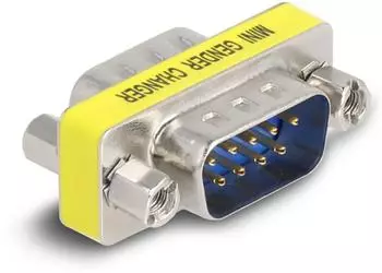 DeLock D-Sub 9-pol. Stecker/Stecker Gender Changer, 2er-Pack (66464)