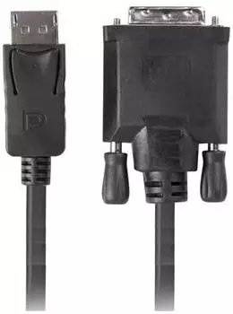 Lanberg DisplayPort auf DVI-D (24+1) Kabel, m&auml;nnlich/m&auml;nnlich, 1,8m, schwarz (CA-DPDV-10CU-0018-BK)